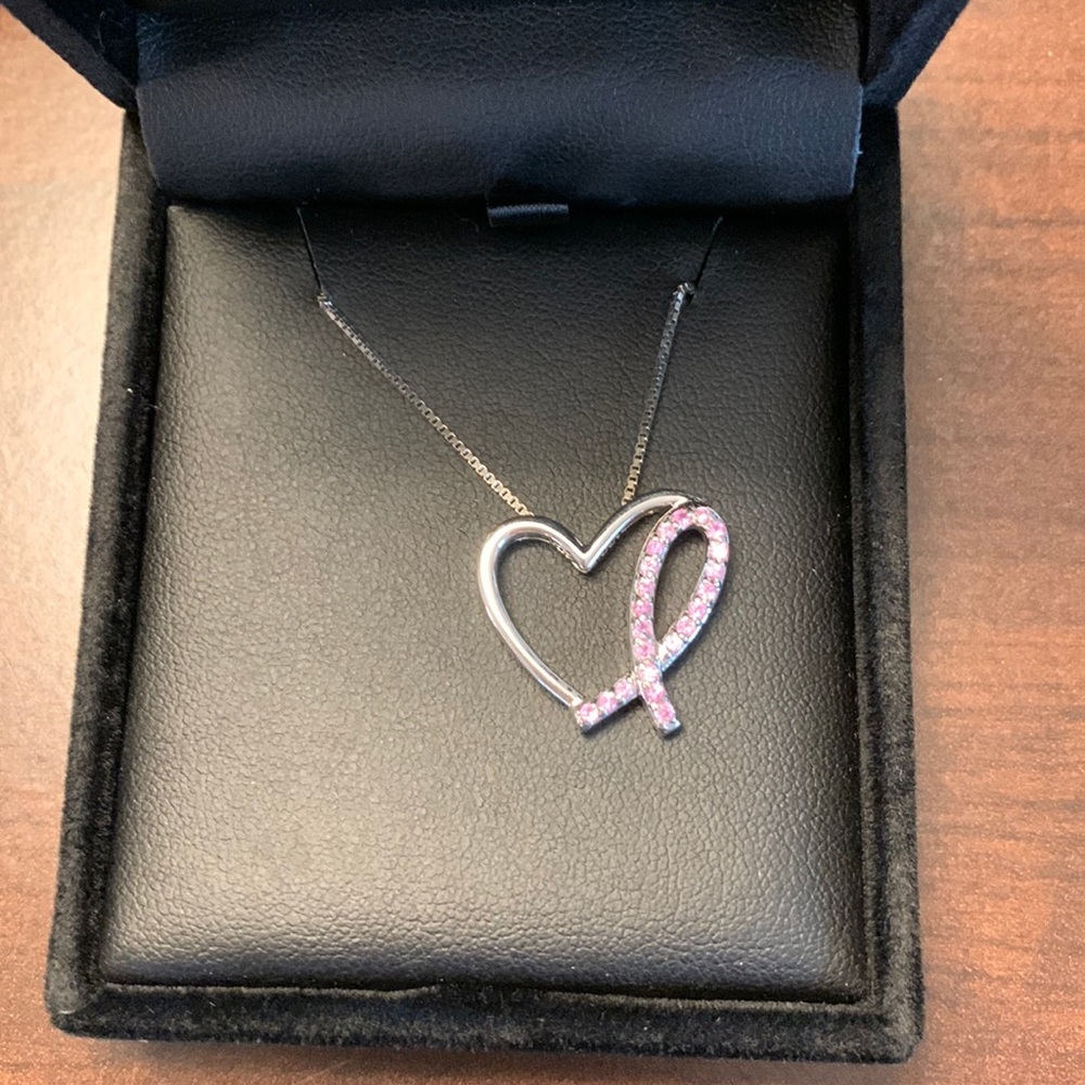 Breast cancer awareness necklace